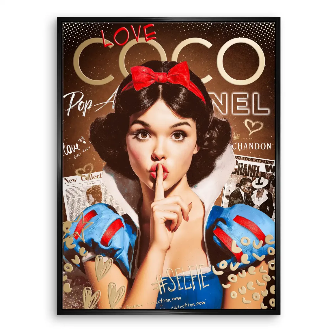 Schneewittchen Coco Glam Leinwand Bild