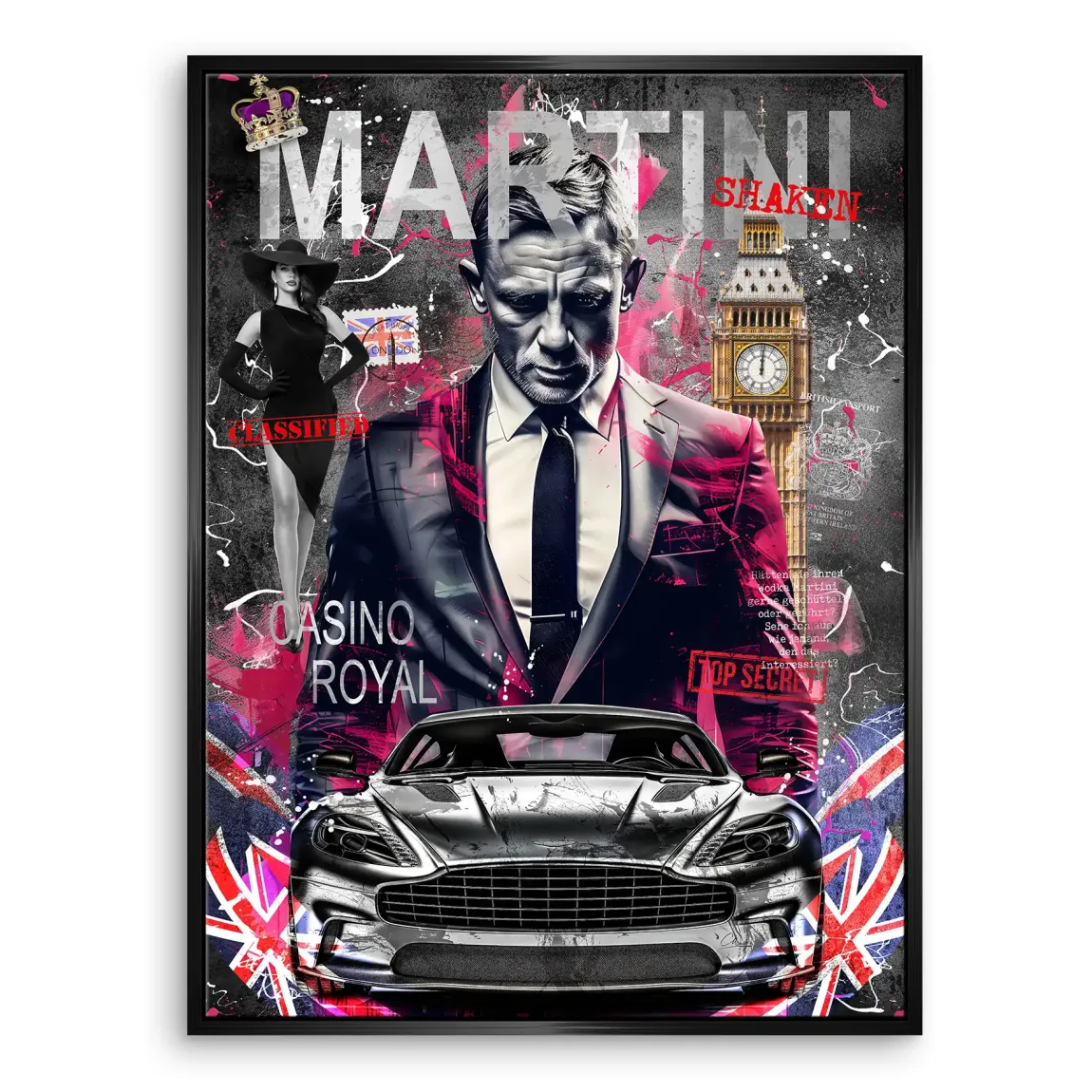 James Bond Royale Martini Leinwand Bild