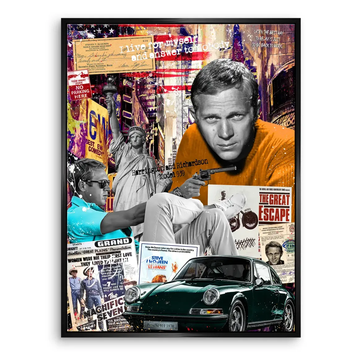 Steve McQueen Retro Drive Leinwand Bild