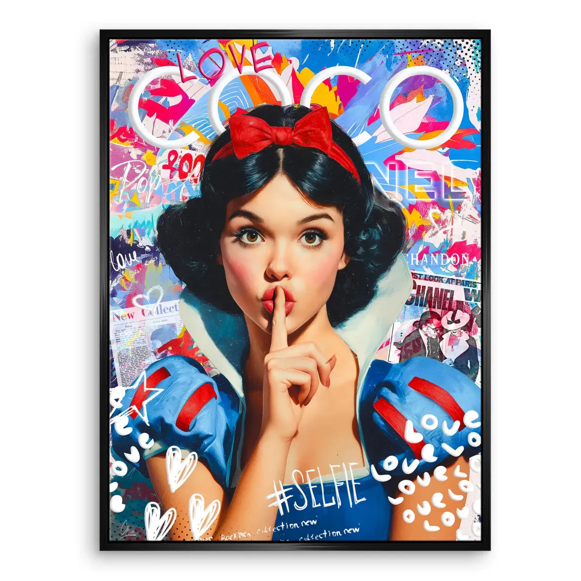 Schneewittchen Secret Pop Art Leinwand Bild