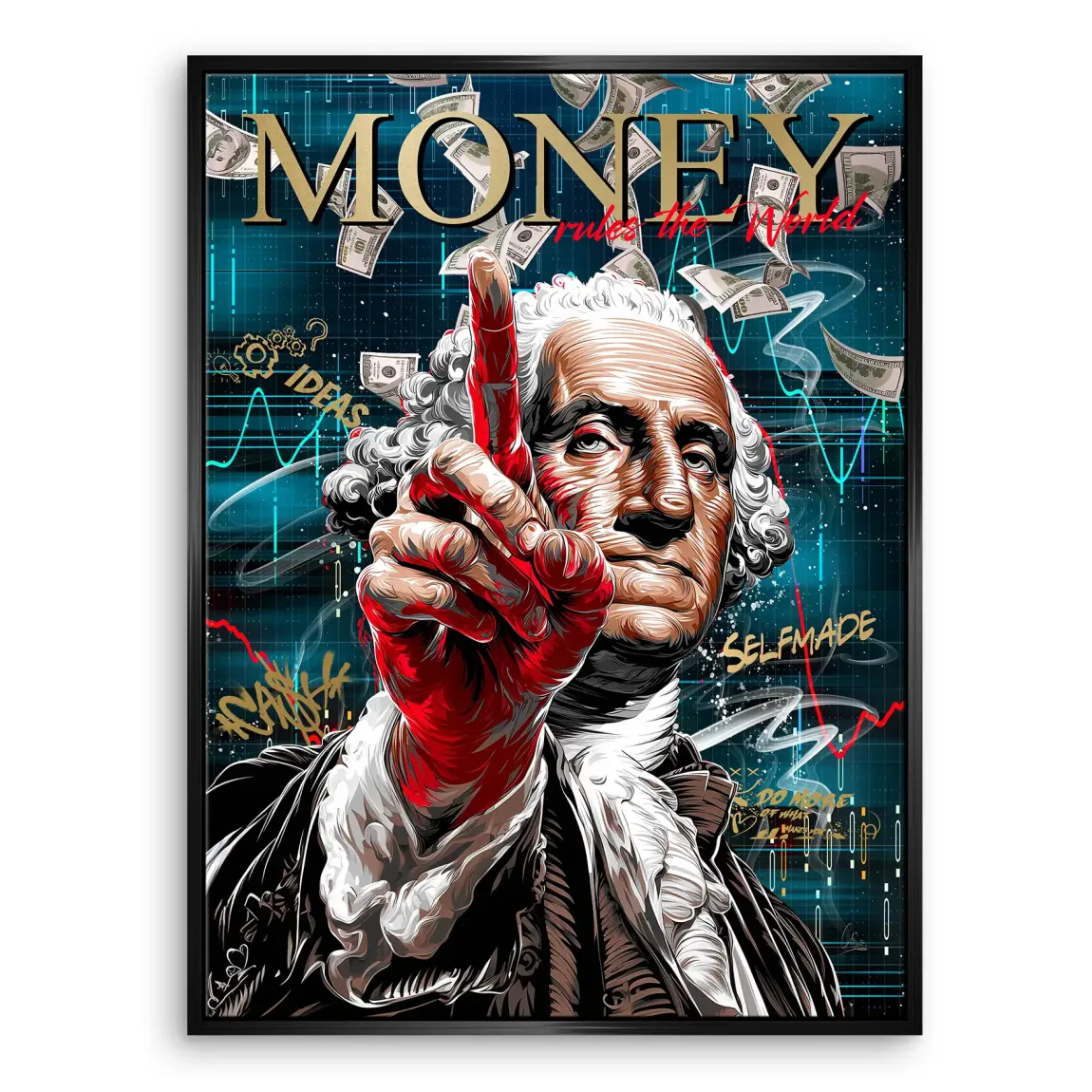 Money Empire Wallstreet Leinwand Bild