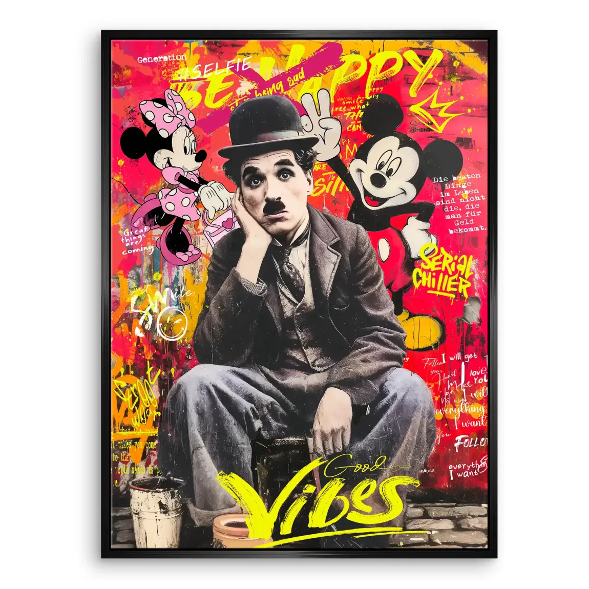 Legends Charlie & Micky Pop Art Leinwand Bild INGALERIE