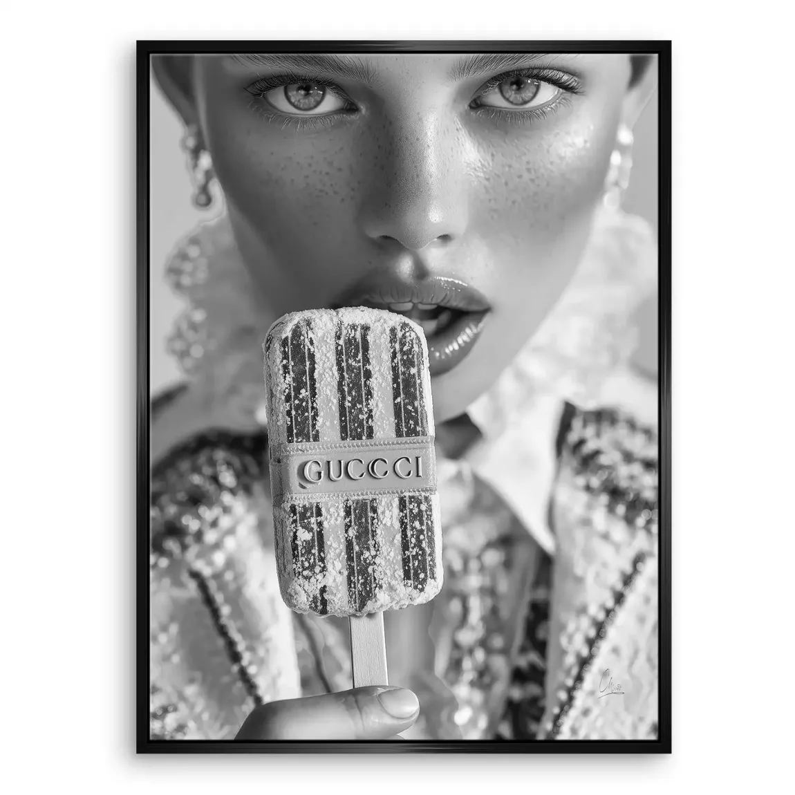 Gucci Ice Noir Leinwand Bild