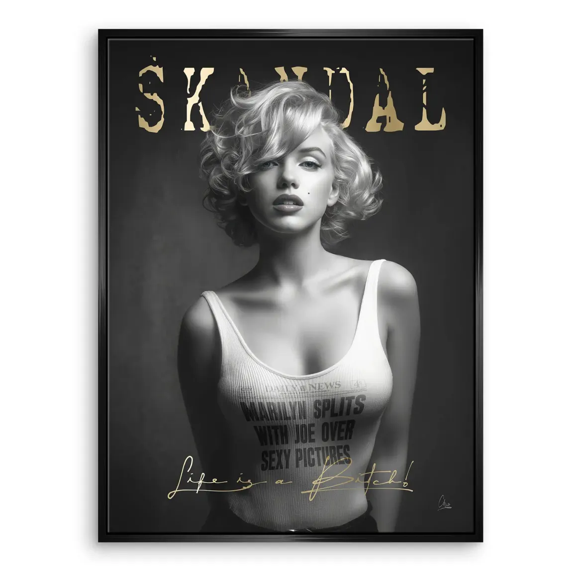 Marilyn Skandal Leinwand Bild