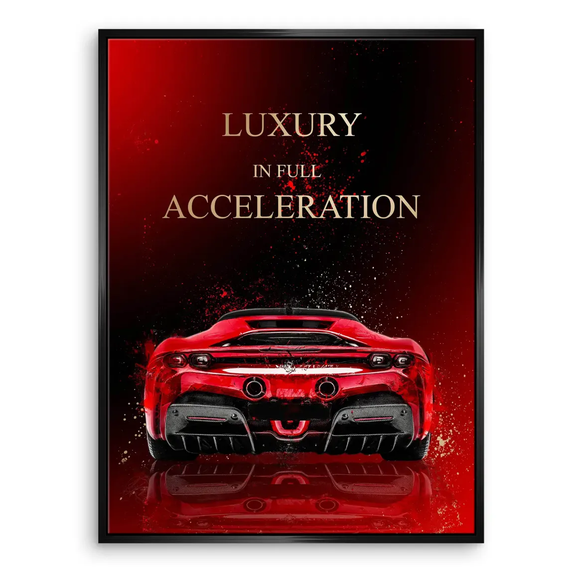 Ferrari Red Art Leinwand Bild