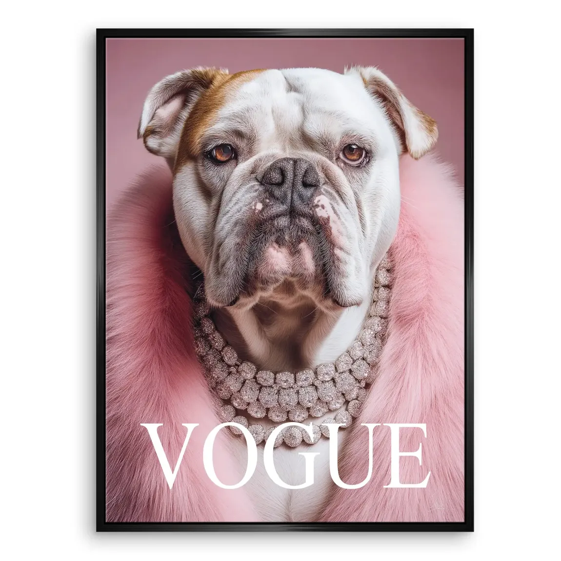 Bulldogge Vogue Leinwand Bild