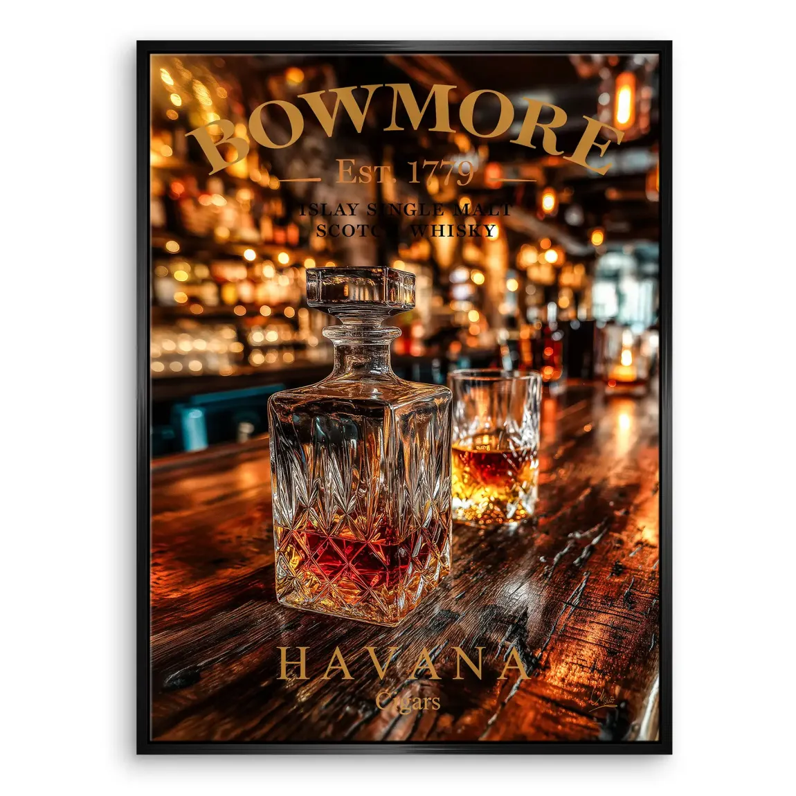 Whisky Lounge Havana Leinwand Bild