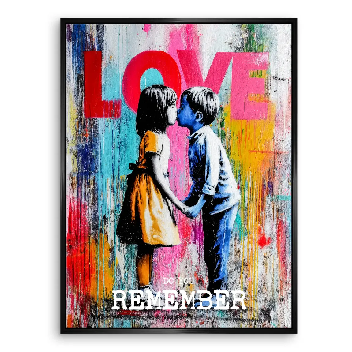 First Kiss Leinwand Bild