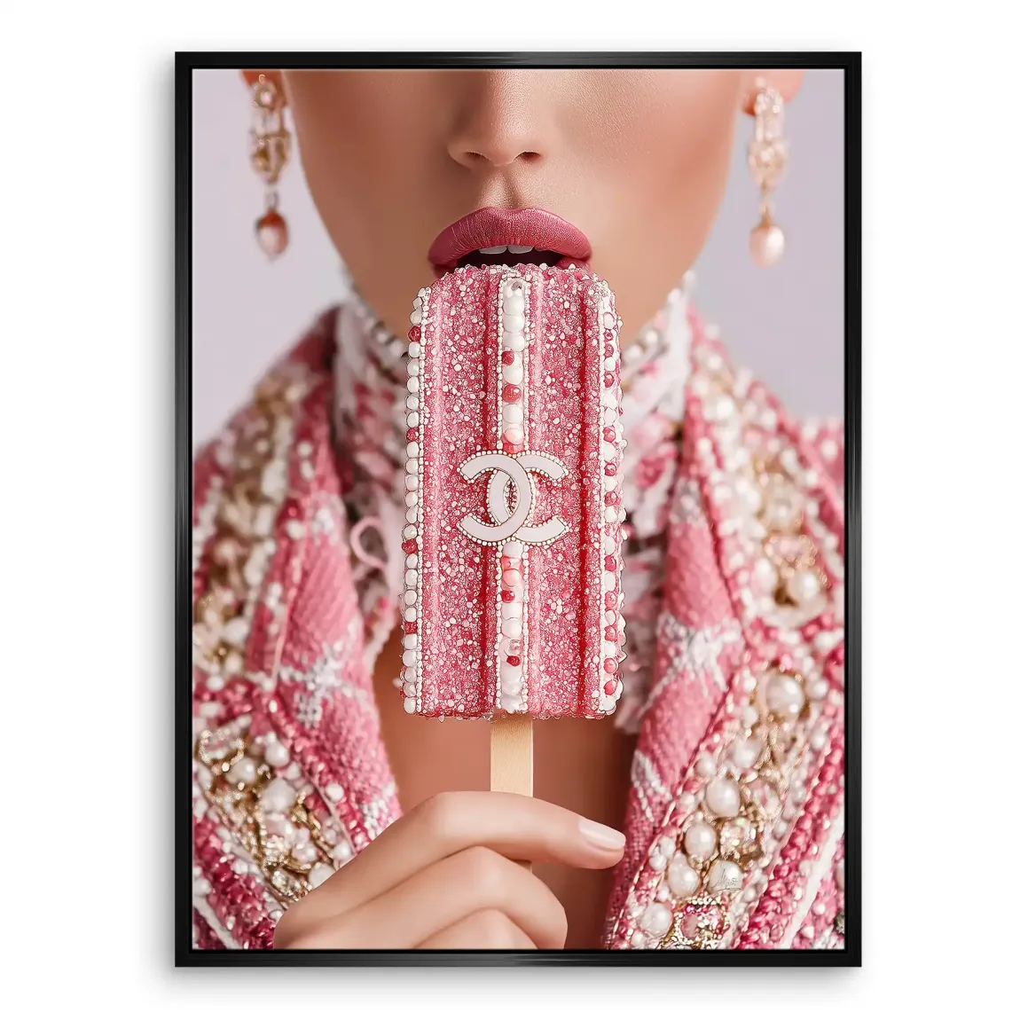 Pink Pearl Ice Couture Chanel Leinwand Bild