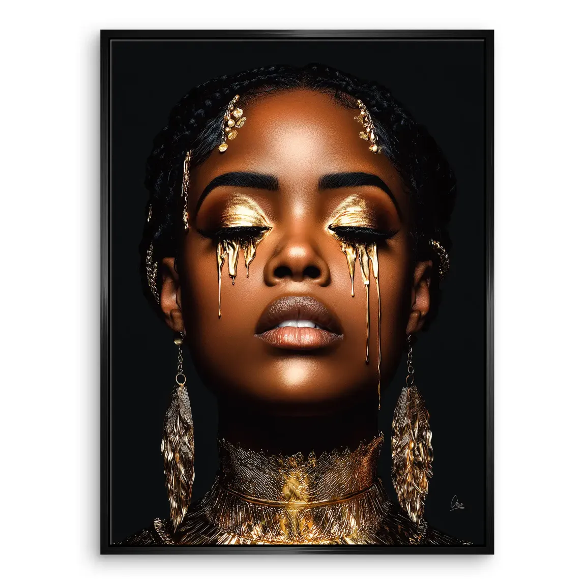 Tears of Gold Leinwand Bild