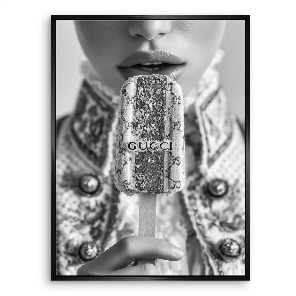 Gucci Ice Couture Noir Leinwand Bild