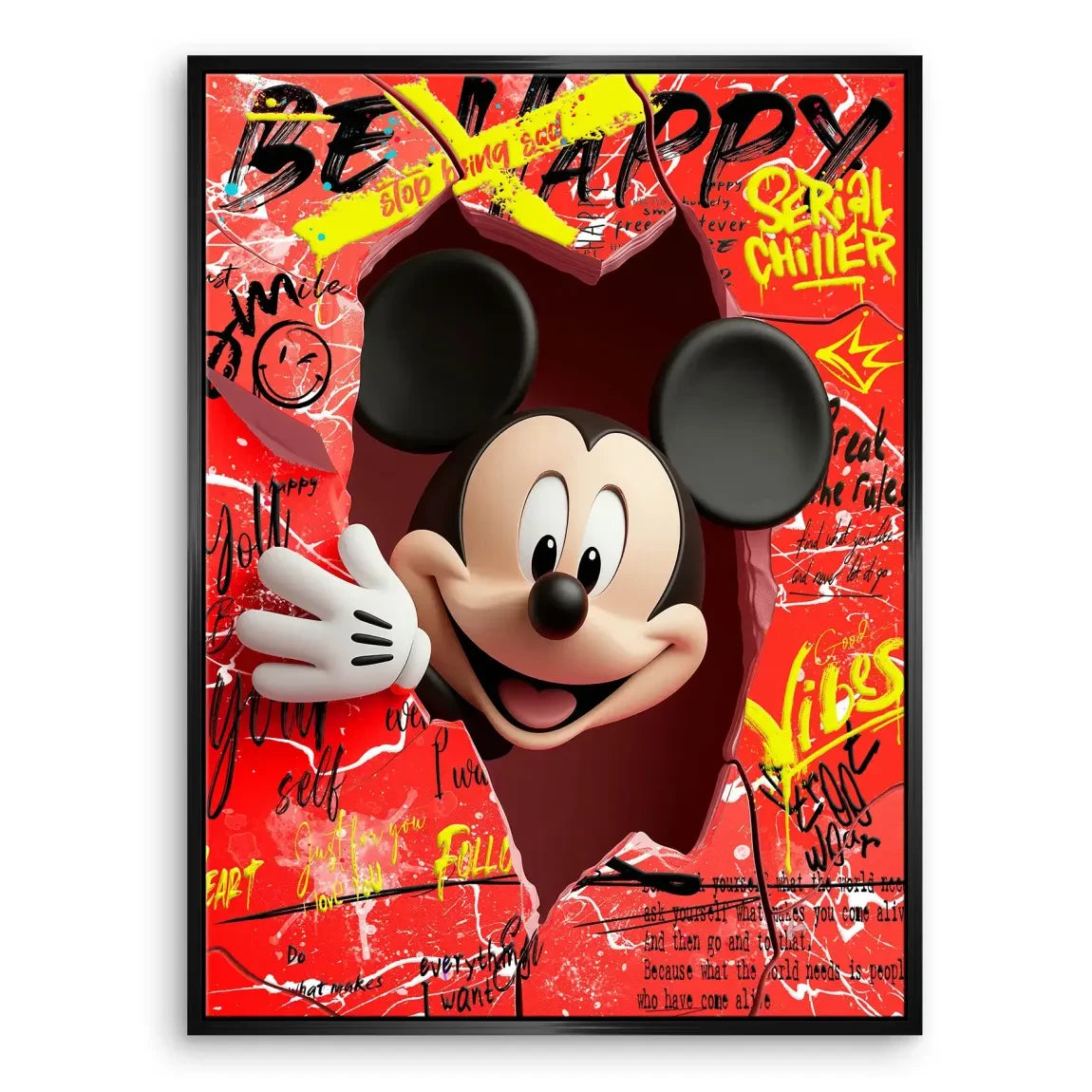 Charming Smile Micky Mouse Leinwand Bild INGALERIE
