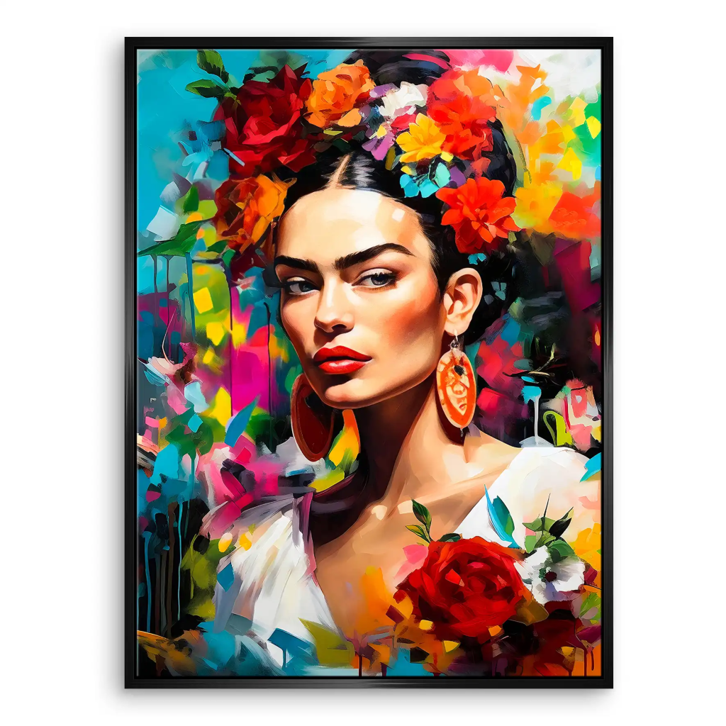 Frida Kahlo Flower Leinwand Bild INGALERIE