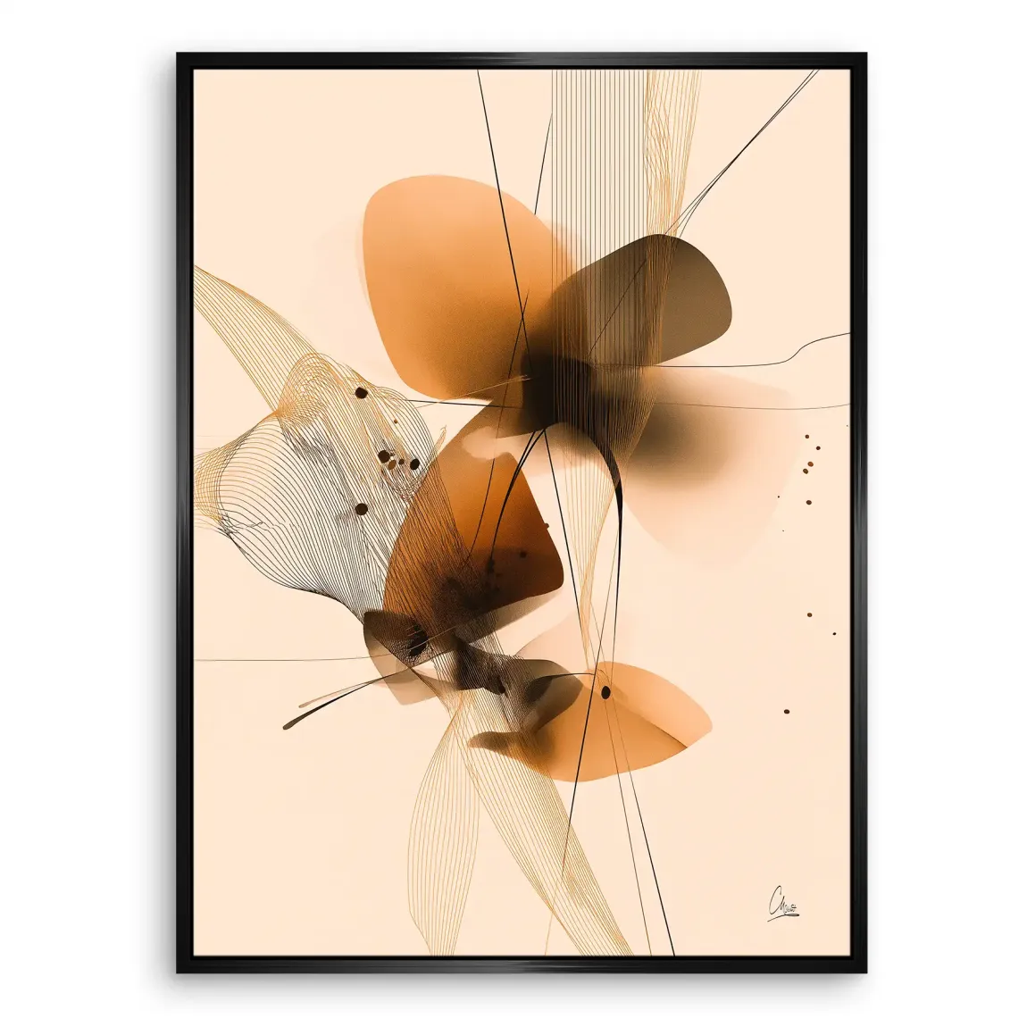 Amber Flow Harmony Leinwand Bild