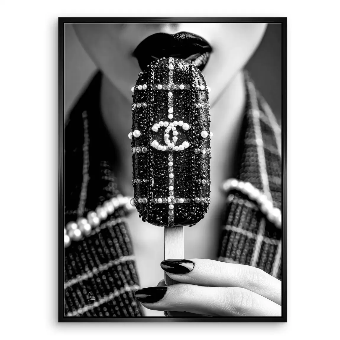 Noir Ice Couture Chanel Leinwand Bild