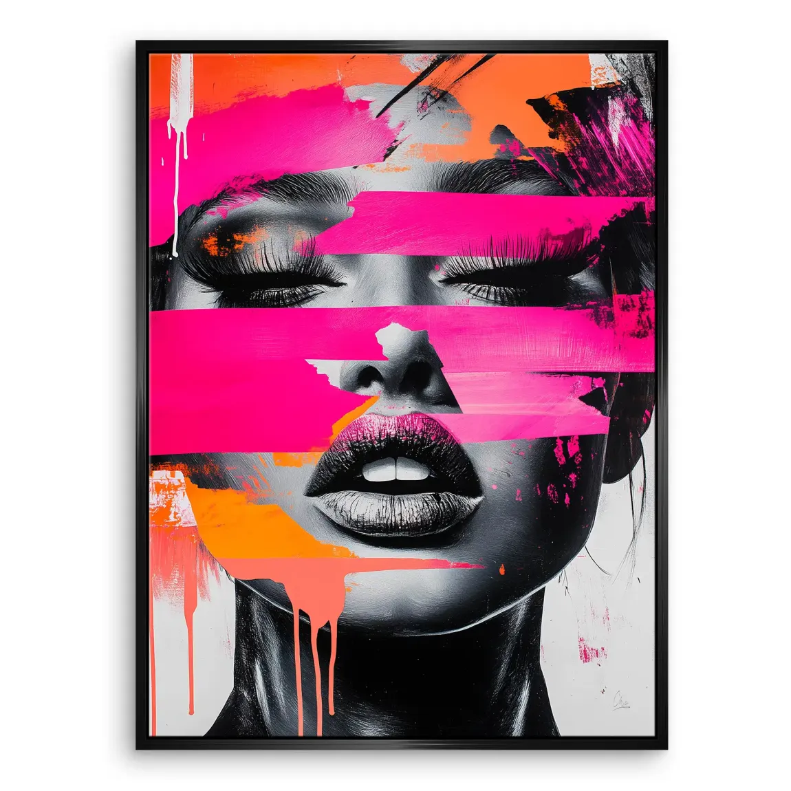 Abstrakt Pink Allure Leinwand Bild