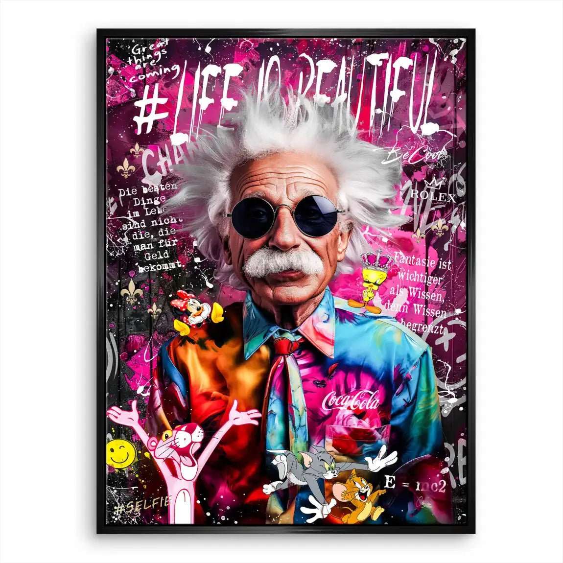 Einstein Pop Art Leinwand Bild INGALERIE