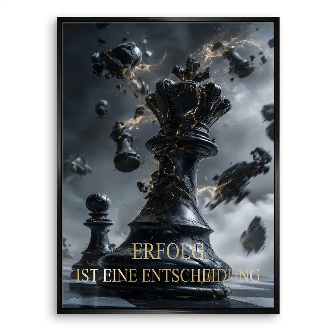 Schwarze Entscheidung Leinwand Bild