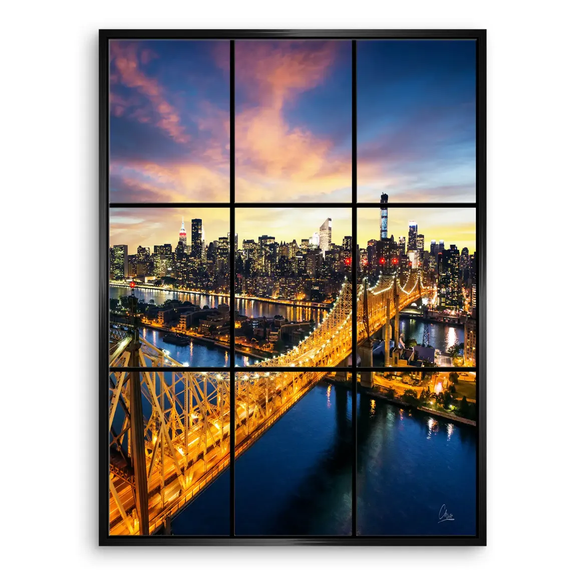 City Lights Manhattan Leinwand Bild