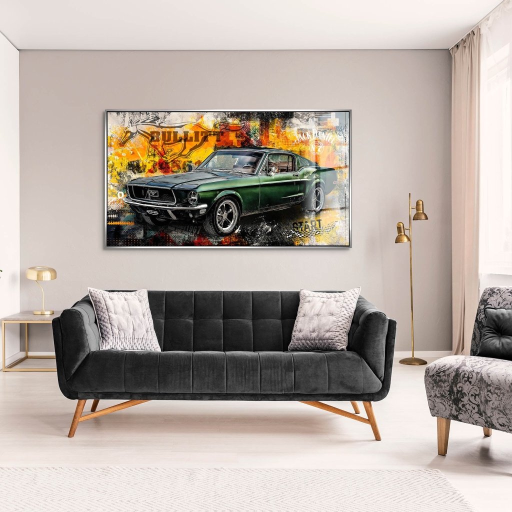 Ford Mustang Bullitt Pop Art Acrylglas Bild INGALERIE