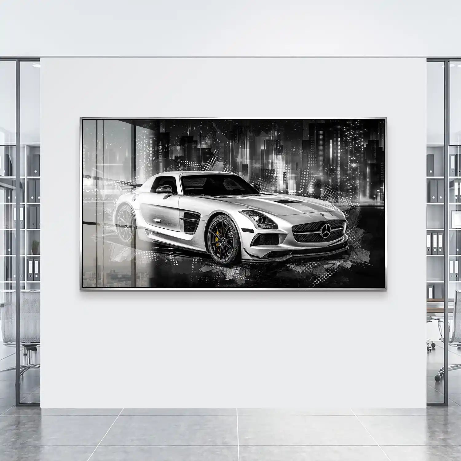 Mercedes SLS City Style Acrylglas Bild INGALERIE