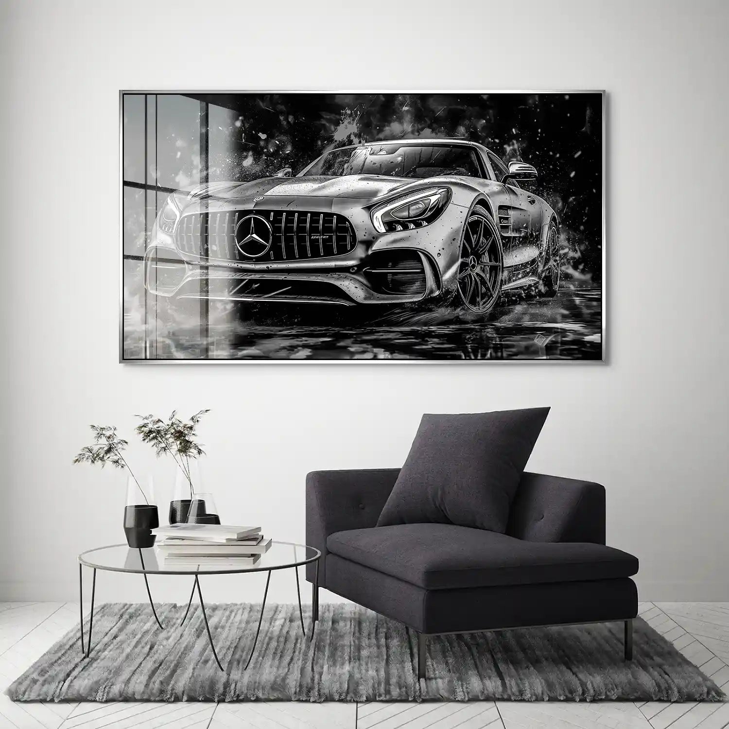 Mercedes AMG GT Dark Style Acrylglas Bild INGALERIE