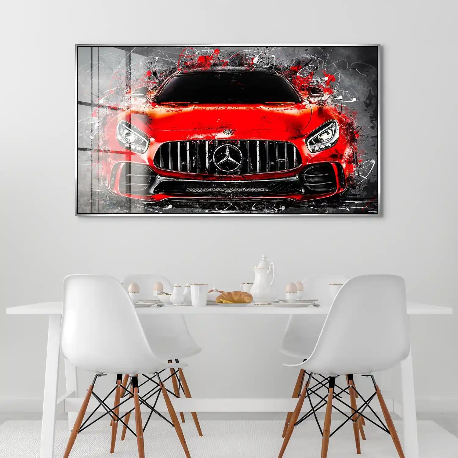 Mercedes AMG GT Abstrakt Rot Acrylglas Bild INGALERIE