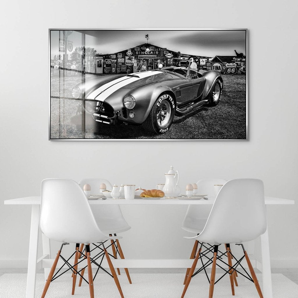 AC Cobra Abstrakt Silver Acrylglas Bild INGALERIE