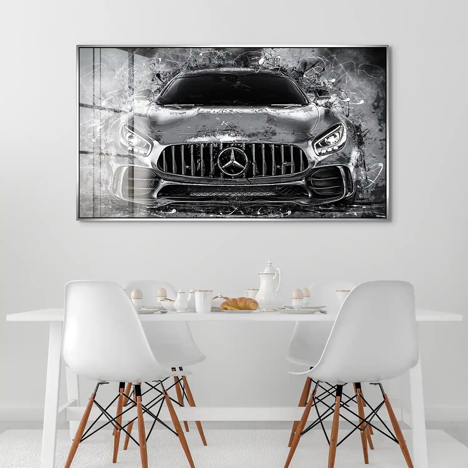 Mercedes AMG GT Silver Style Acrylglas Bild INGALERIE