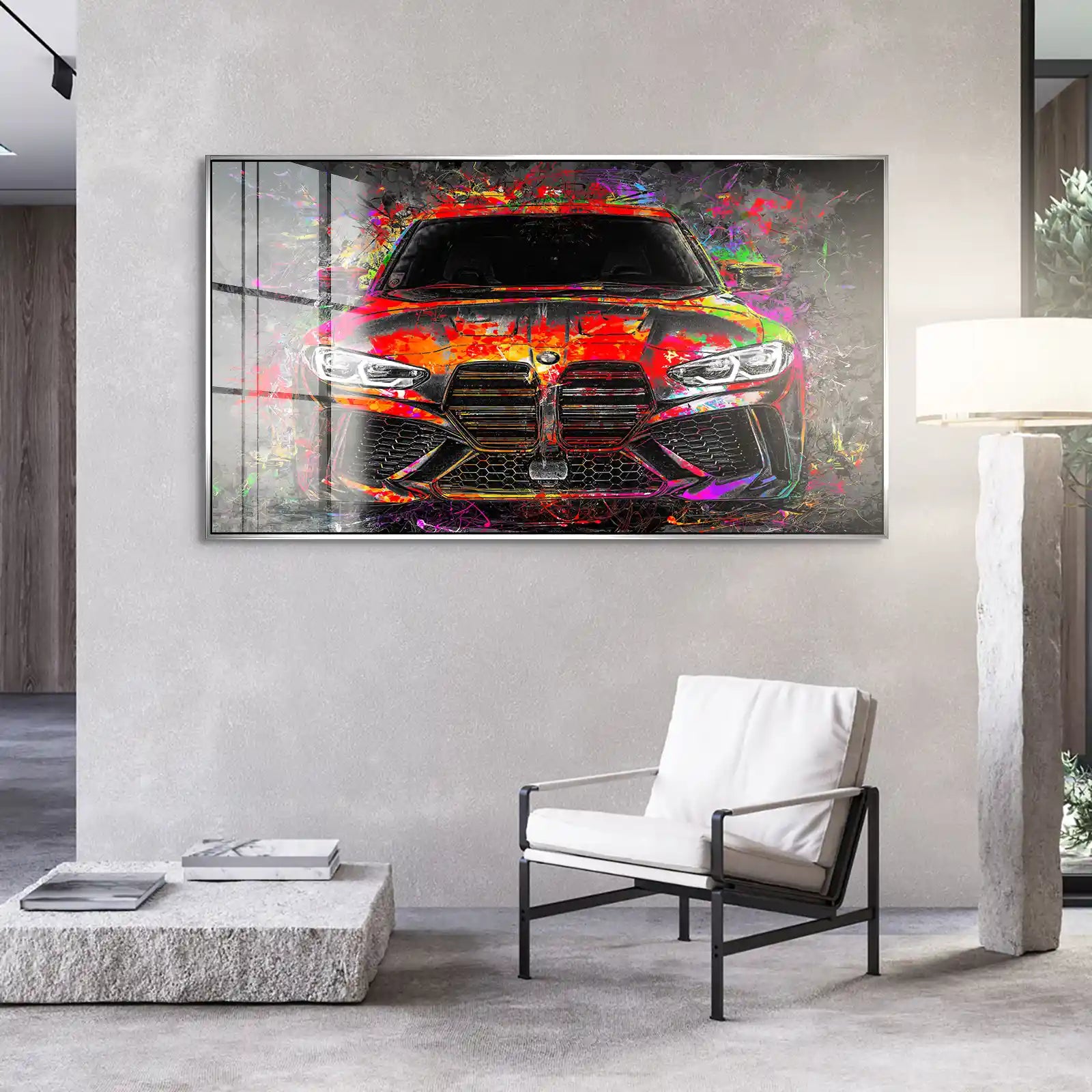 BMW M4 Pop Art Style Acrylglas Bild INGALERIE