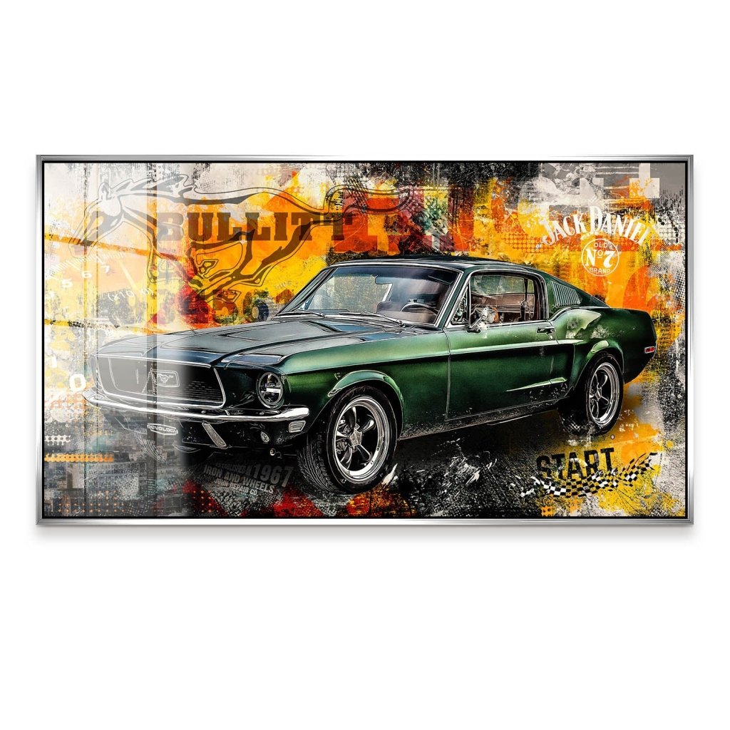 Ford Mustang Bullitt Pop Art Acrylglas Bild INGALERIE