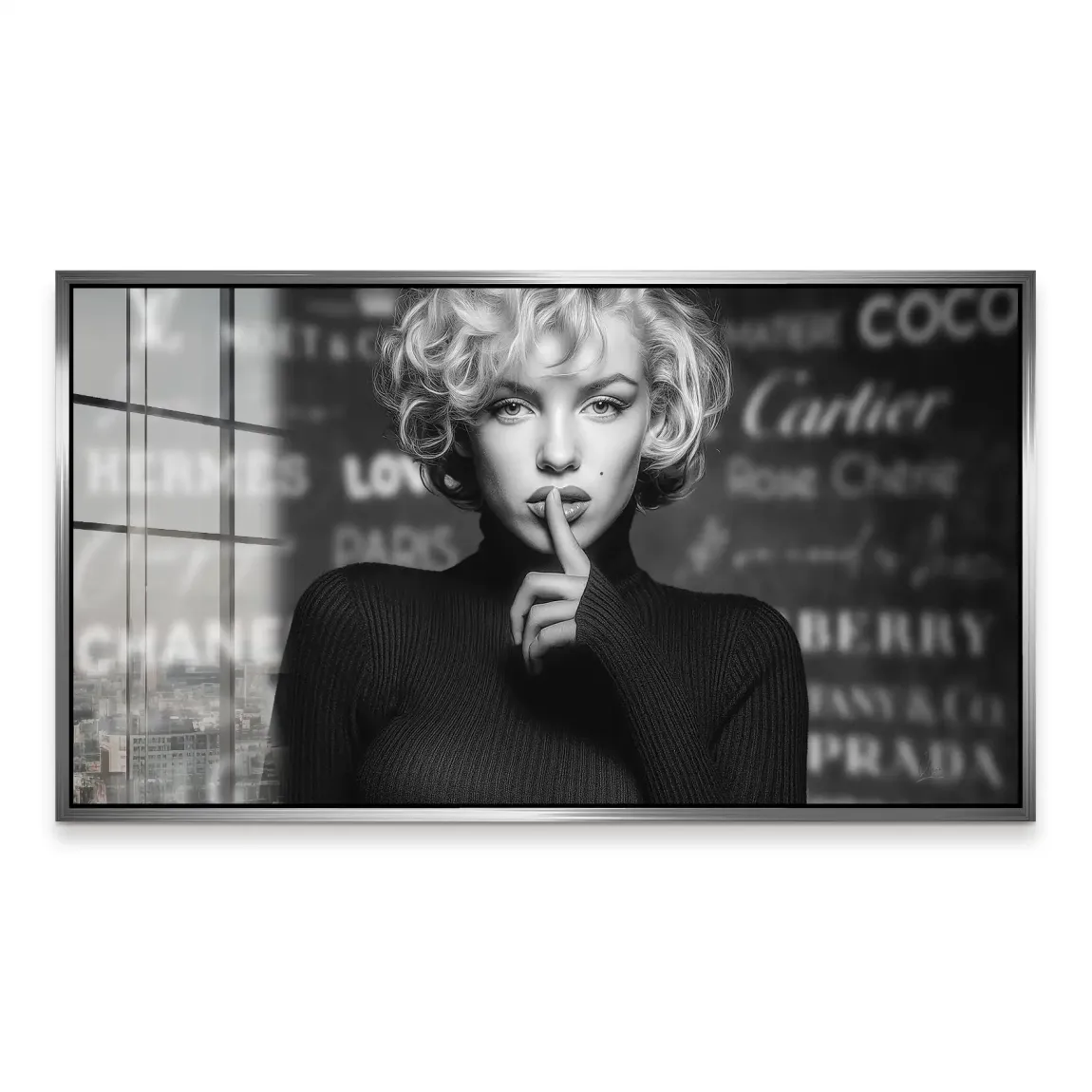 Marilyn Monroe Black Secret Acrylglas Bild