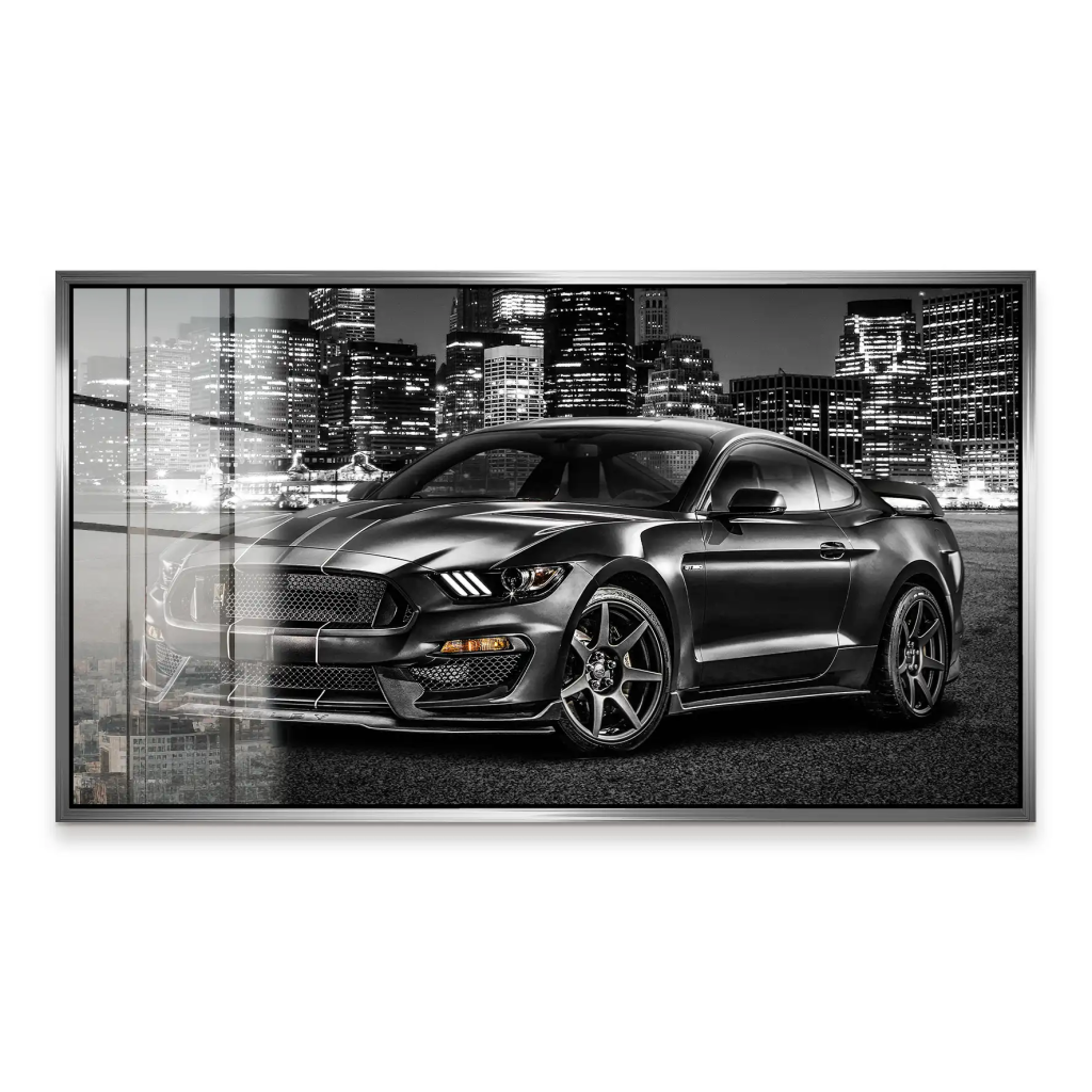 Ford Mustang Black City Acrylglas Bild INGALERIE