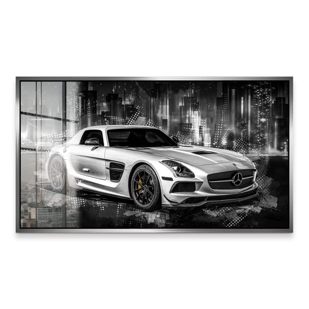 Mercedes SLS City Style Acrylglas Bild INGALERIE