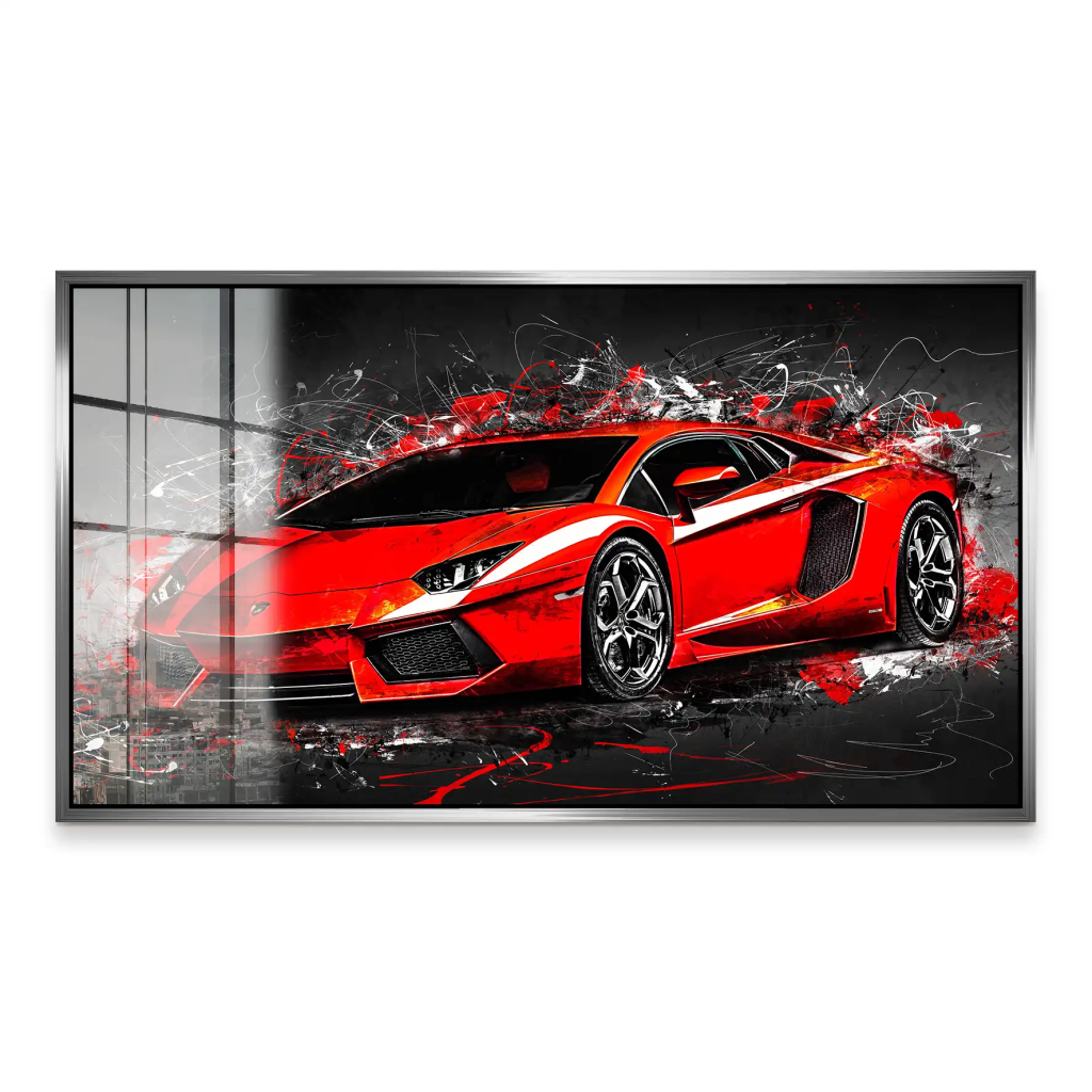 McLaren Abstrakt Rot Acrylglas Bild INGALERIE