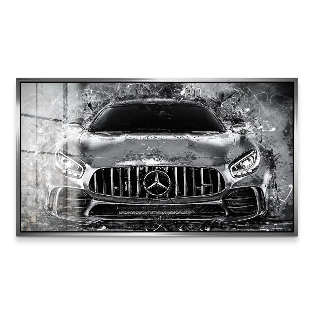 Mercedes AMG GT Silver Style Acrylglas Bild INGALERIE