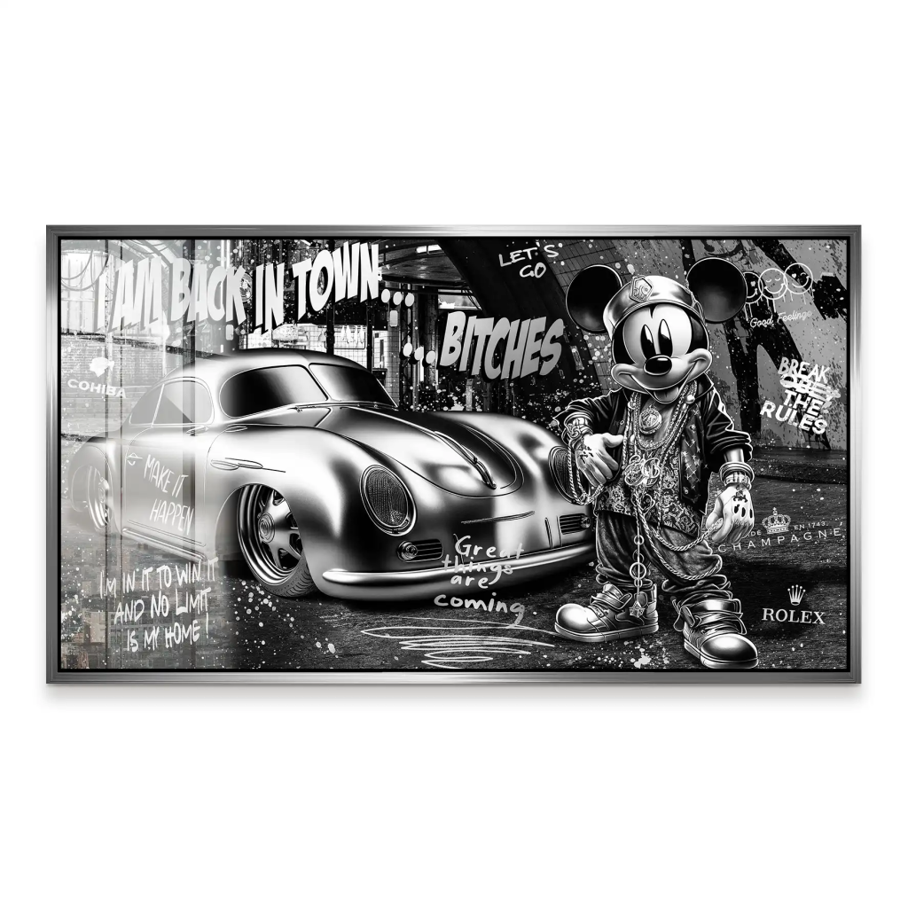 Micky Speedster 356 Pop Art Style Acrylglas Bild INGALERIE
