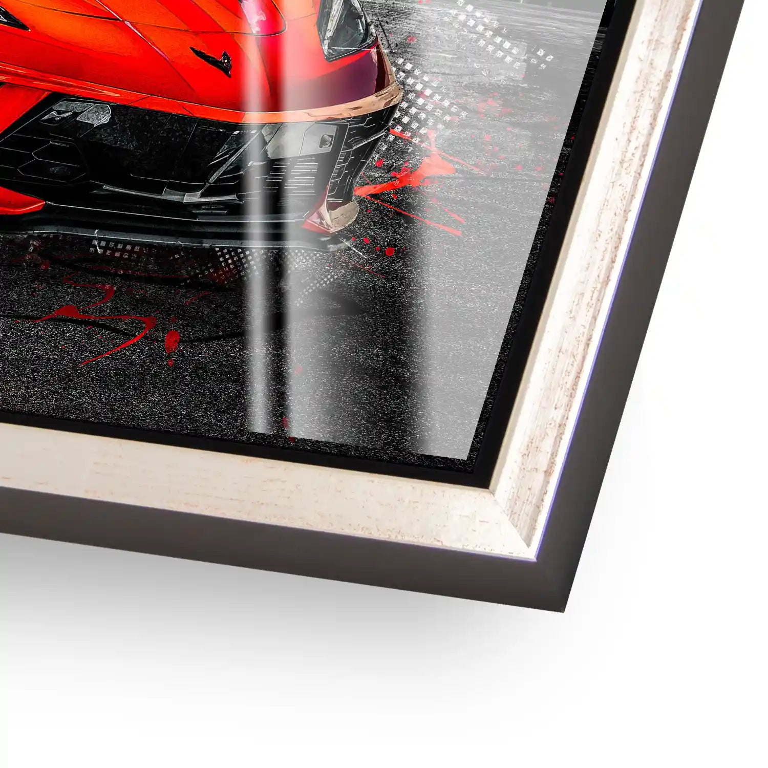 Corvette C8 Abstrakt Rot Acrylglas Bild INGALERIE