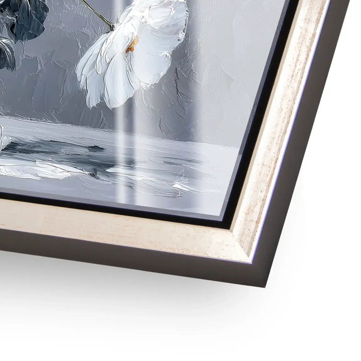 Silver White Blossom Art Acrylglas Bild