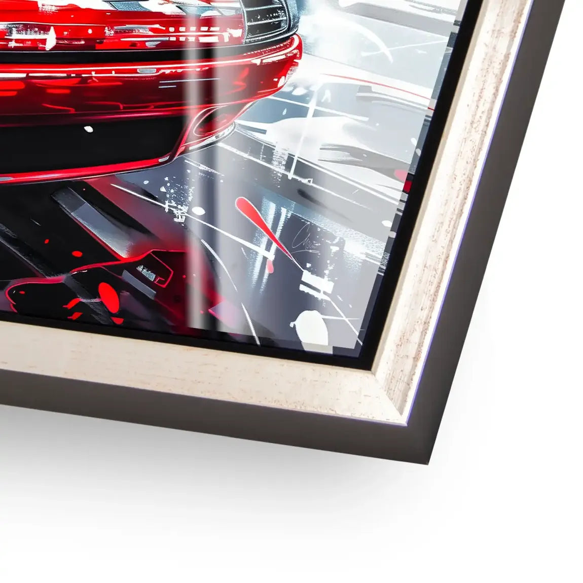 Porsche 911 Red City Acrylglas Bild