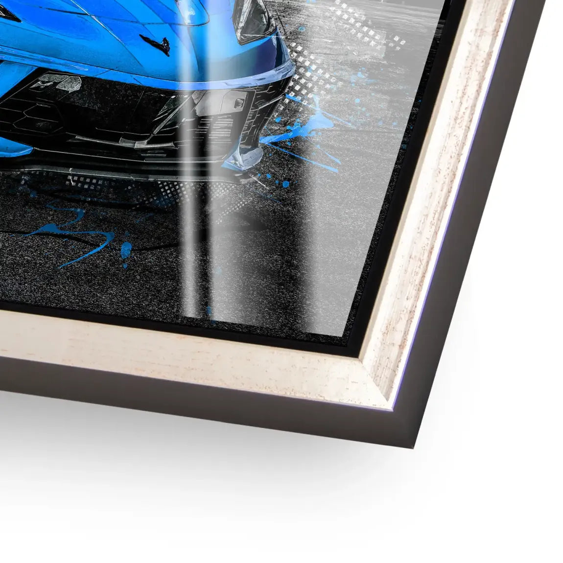 Corvette C8 Abstrak Blue Style Acrylglas Bild INGALERIE