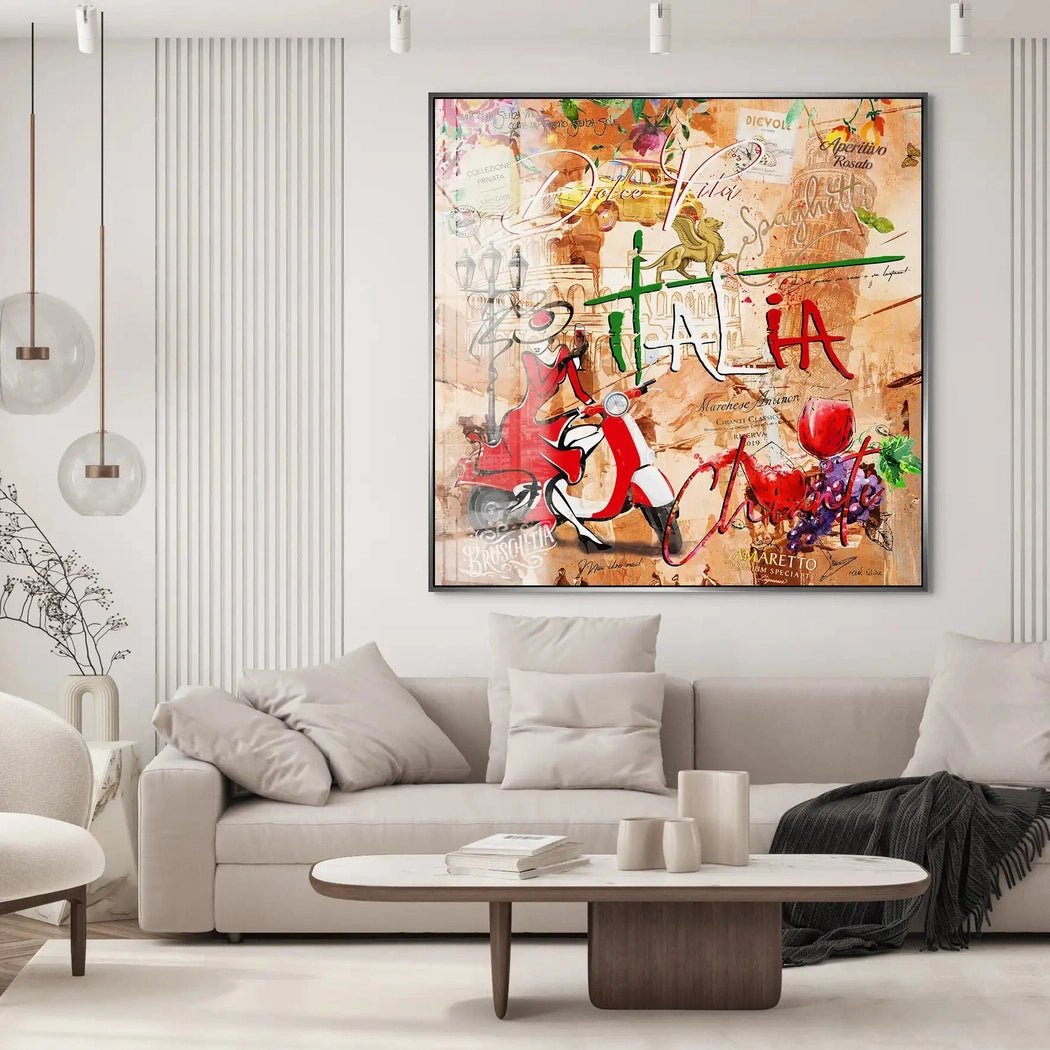 Italien Dolce Vita Nr.2 Pop Art Acrylglas Bild INGALERIE