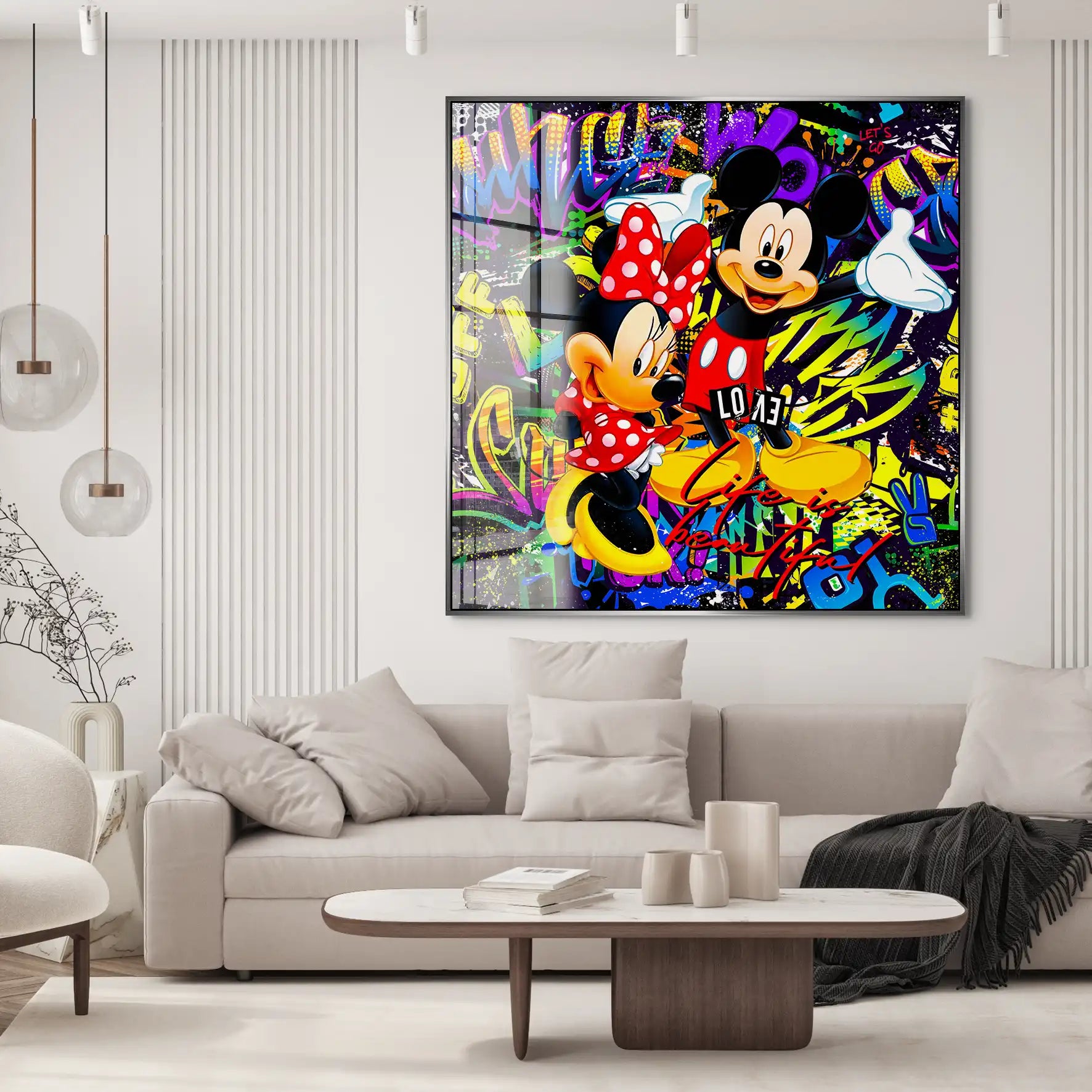 Micky & Minnie Graffiti Nr.2 Acrylglas Bild INGALERIE