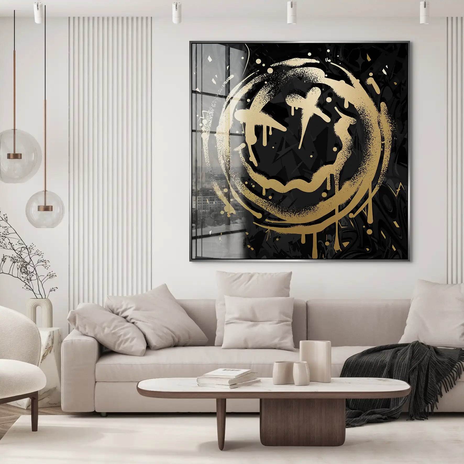 Abstrakt Smiley Nr.2 Acrylglas Bild INGALERIE