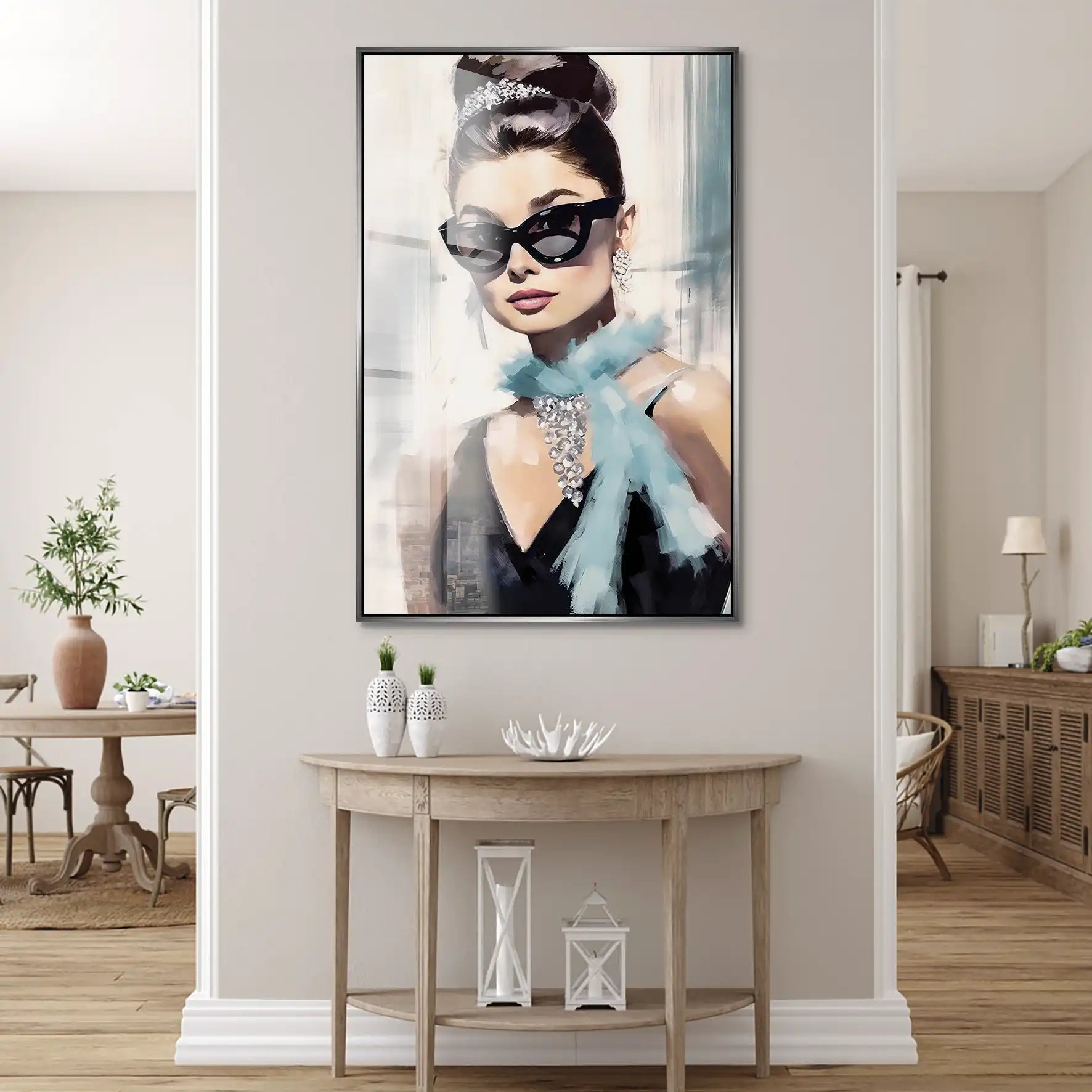 Audrey Hepburn Tiffany Style Acrylglas Bild INGALERIE