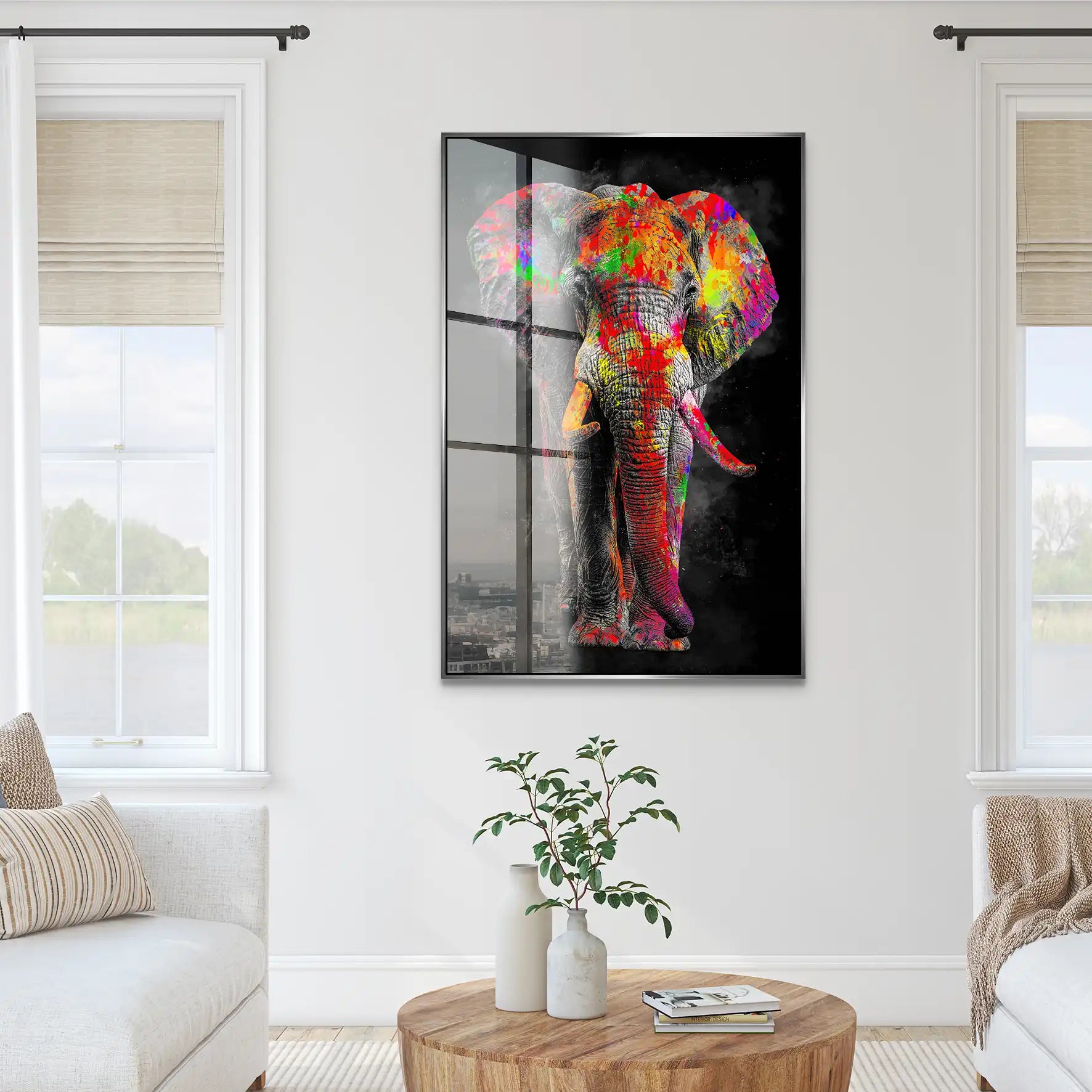 Elefant Color Style Acrylglas Bild INGALERIE