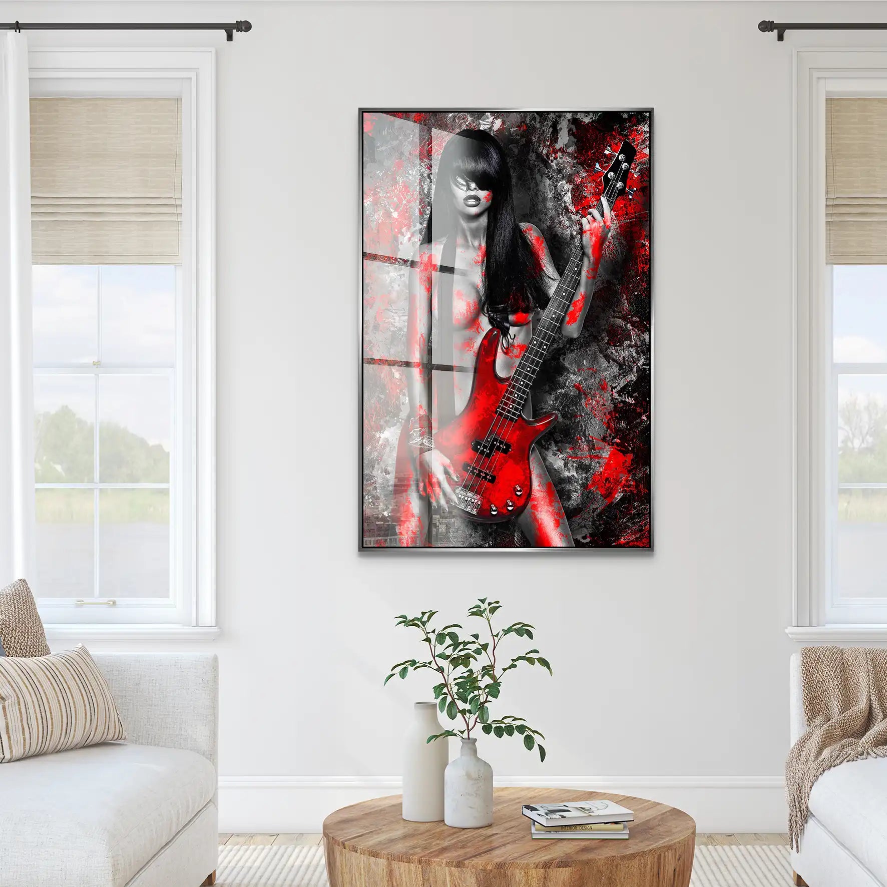 Guitar Abstrakt Style Acrylglas Bild INGALERIE