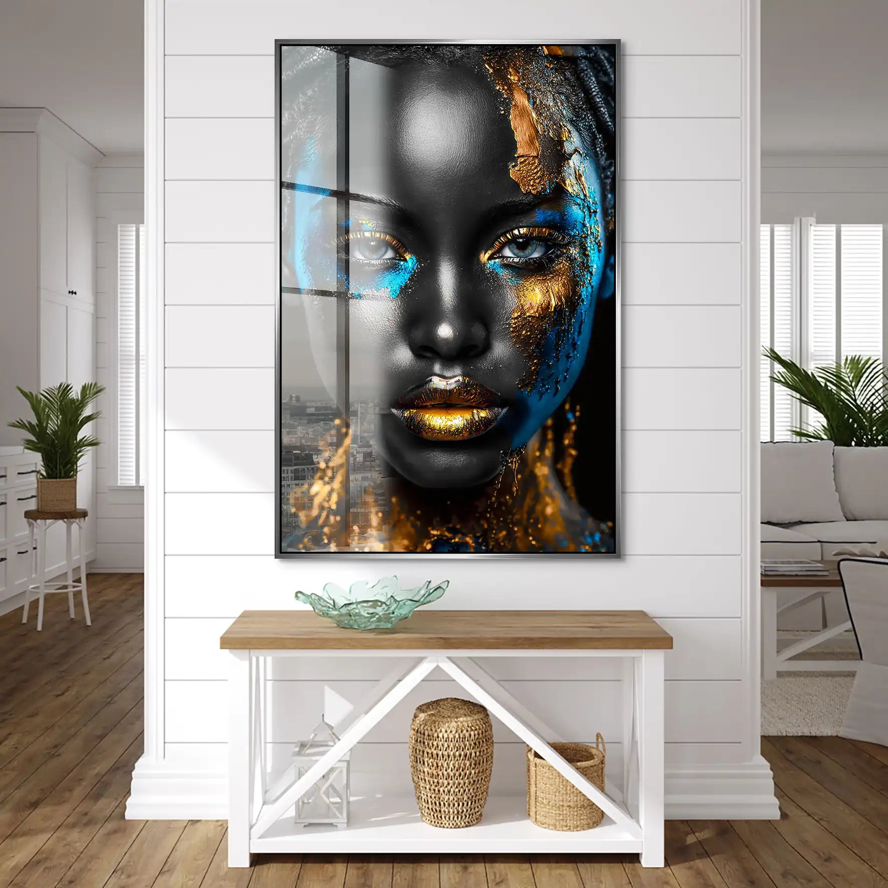 Black Gold Woman Acrylglas Bild INGALERIE