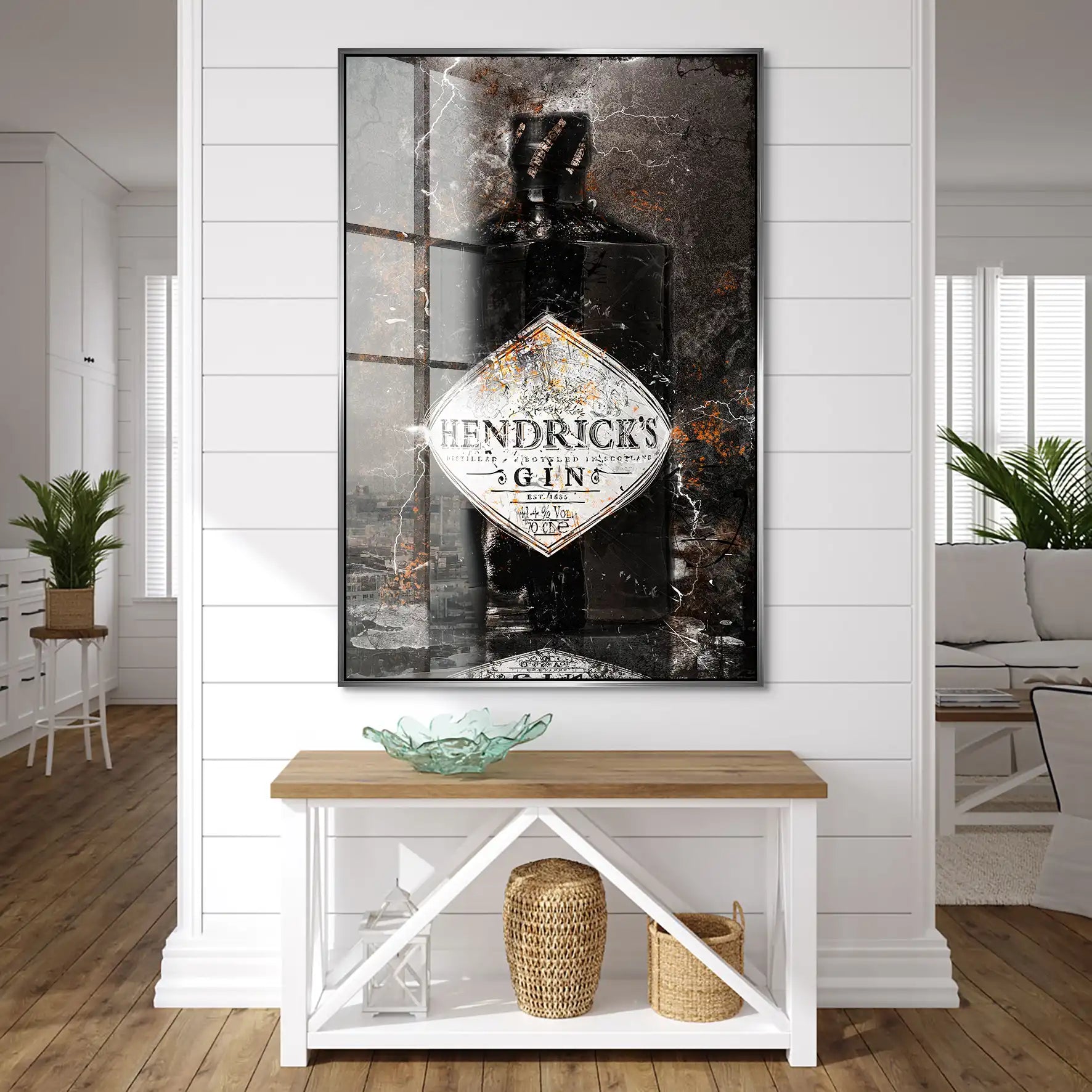 Gin Abstrakt Dark Style Acrylglas Bild INGALERIE