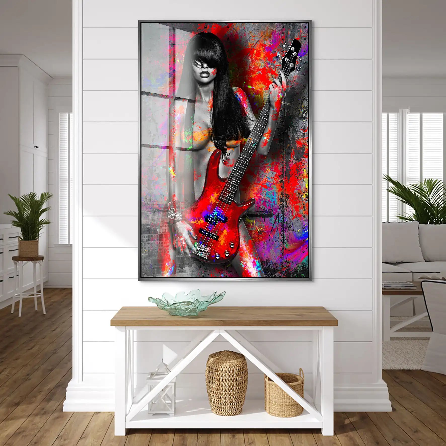 Guitar Abstrakt Color Style Acrylglas Bild INGALERIE